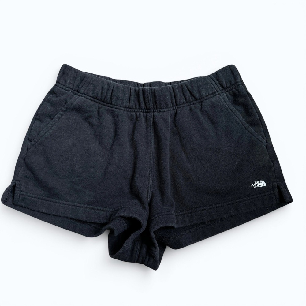 The North Face TKA Glacier Fleece Shorts Women's M Black Elastic Waist Lounge